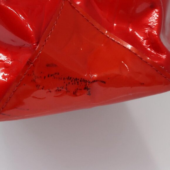 LOUIS VUITTON Monogram Vernis Reade MM Hand Bag Red Rouge M91086 LV Auth BD284 - Picture 11 of 16